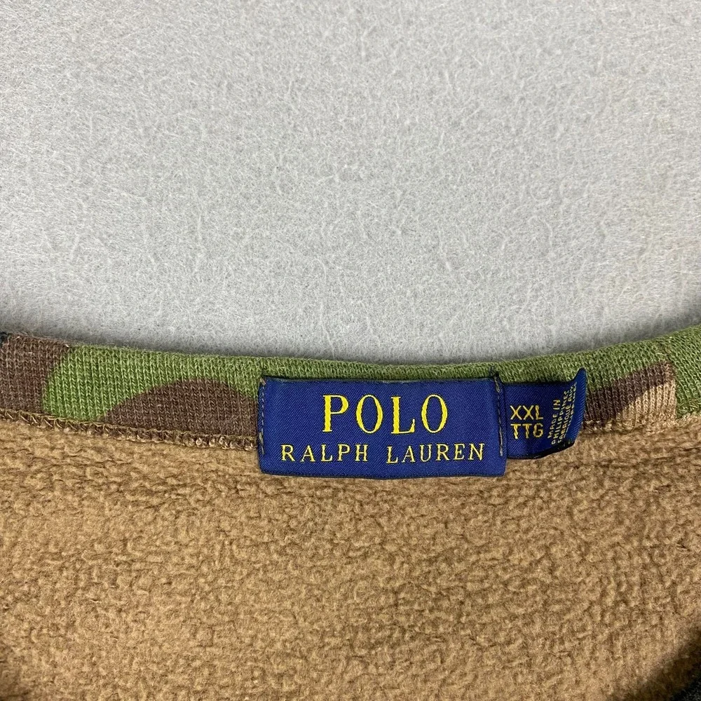 Polo Ralph Lauren Sportsman Mens Sweatshirt XXL 2XL Respect The Wildlife Camo